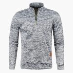 Men’s Pullover with Half-Zip Neckline and Long Sleeves - Image 5