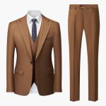 Elegant Slim Fit Suit - Men's 3-Piece for Business - Image 14
