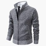 Men’s Tailored Jacket with Lapel and Front Closure