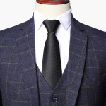 3-piece Suit for Men with Vest and Blazer – Check Pattern - Image 5