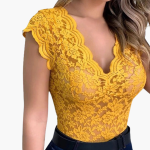 Lace Bodysuit for Women – Sexy Floral Lace Top - Image 5