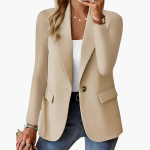 Women’s Blazer with Notched Lapel and Button Front - Image 6