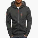 Men’s Hooded Jacket with Zipper and Pockets - Image 3