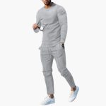 Two-Piece Men's Set for Spring and Autumn with Long Sleeve Shirt - Image 4