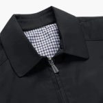 Men's Jacket with Checked Lining and Front Zipper - Image 2
