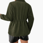 Women's Cord Jacket with Waist Drawstring - Image 5