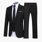 2-Piece Suit Set - Slim Fit Men's Suit for Business Look