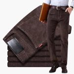 Men's Corduroy Winter Trousers with Classic Fit - Image 3