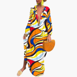 Boho Maxi Dress for Women – Green Floral Summer Dress - Image 5