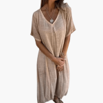 Women's V-Neck Summer Dress - Loose and Comfortable - Image 5