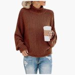 Knitted Pullover with High Collar for Women – Cozy & Stylish - Image 4