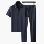 Two-Piece Set for Men – Short Sleeve Shirt with Trousers - Image 5