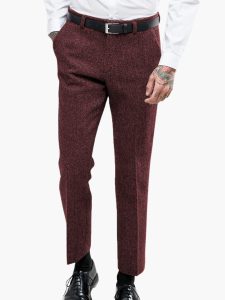 Vintage Tweed Trousers for Men – Stylish & Timeless Elegant Fit - Image 5
