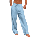 Men's Casual Pants with Drawstring Waist and Side Pockets - Image 5
