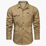 Men's Cargo Long Sleeve Shirt – Comfortable Outdoor Casual Shirt - Image 2