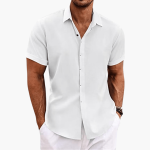 Men's Short Sleeve Shirt – Casual Button-Up Summer Blouse - Image 5