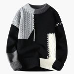 Patchwork Sweater for Men – Warm & Stylish in Winter - Image 5