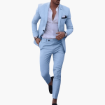 Men’s Suit Set with Jacket and Slim Trousers - Image 6