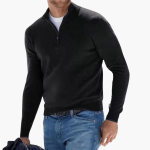 Men’s Sweater with Zip Neck and Textured Knit - Image 6