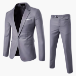 Slim Fit Suit Set for Men with Blazer and Trousers - Image 5