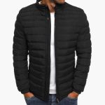 Lightweight Quilted Jacket with Zipper - Men's Transitional Jacket