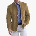 Men's Jacket with Button Closure and Textured Surface - Image 5
