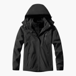 Men’s Hooded Outdoor Jacket with Zipper and Pockets - Image 5