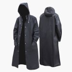Men's Raincoat with Hood and Full Button Closure - Image 4
