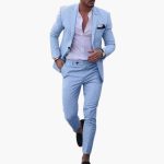 Men's Two-Piece Suit Made of Wool Blend with Slim Fit Cut - Image 4