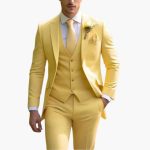 Men's Three-Piece Suit with Blazer, Vest, and Trousers - Image 10