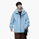 Men’s Hooded Jacket with Zipper and Drawstring Hem - Image 5
