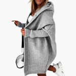 Women’s Knitted Cardigan with Hood and Open Front - Image 16