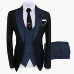 Men's Suit with Vest and Long-Sleeved Blazer - Image 4