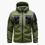 Men's Zip-Up Hooded Jacket with Multiple Pockets - Image 6
