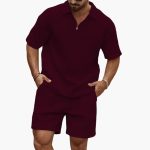 Men's Two-Piece Set with Quilted Structure and Half-Zip - Image 5