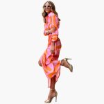 Striped Shirt Dress – Women's Maxi Dress Made of Cotton - Image 2