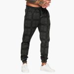 Men's pants with elastic waistband and checkered surface - Image 2