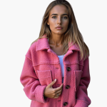 Women's Fleece Jacket with Buttons – Cozy & Warm - Image 6