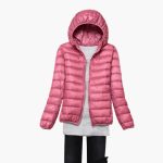 Women’s Down Jacket with Hood and Zipper - Image 9