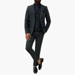 Slim Fit Suit Set - Men's 3-Piece Suit for Evening Wear - Image 4