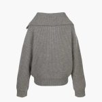 Women's Sweater with Zip Neck and Ribbed Surface - Image 16