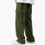 Men's Corduroy Pants with Elastic Waistband and Side Pockets - Image 6