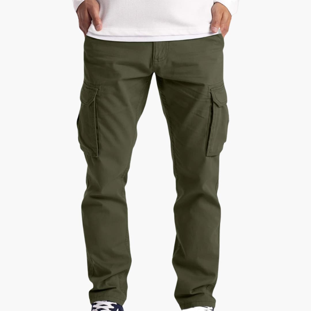 6_35_a77f54bd-1be5-47ef-b8e9-e46f855d56d0.jpg Men's Summer Cargo Pants with Pockets and Adjustable Waist - Image 1
