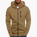 Men’s Hooded Jacket with Zipper and Pockets - Image 2