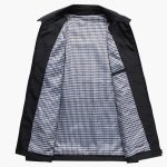 Men's Jacket with Checked Lining and Front Zipper - Image 4
