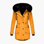 Women’s Parka Jacket with Hood and Flap Pockets - Image 2