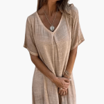 Women's V-Neck Summer Dress - Loose and Comfortable - Image 6