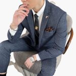 Men's Three-Piece Suit with Check Pattern for Every Season - Image 4