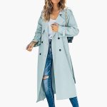 Women’s Trench Coat with Button Placket - Image 3