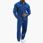 Two-Piece Men's Set with Long Sleeve Shirt and Pants - Image 11